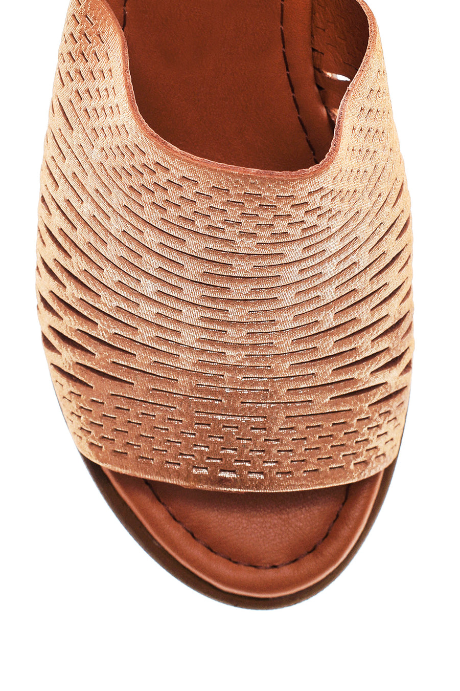 Women's Leather Silvery Comfort Slippers