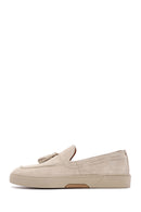 Derimod Fly Men's Beige Suede Leather Casual Loafer | Derimod