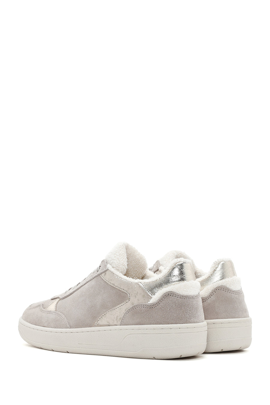 Kadın Bej Süet Deri Sneaker