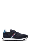 Men's Navy Blue Suede Leather Detailed Sneaker | Derimod