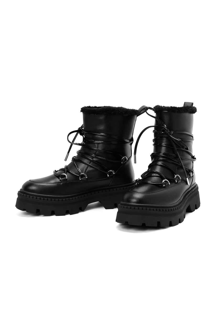 Women's Black Thick Soled Boots