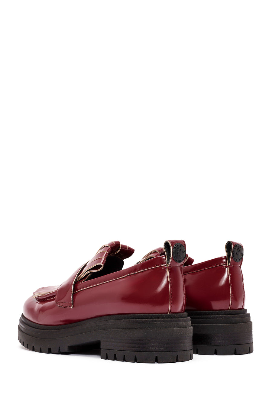 ACBC x Derimod Kadın Bordo Kalın Tabanlı Maskülen Loafer