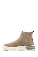 Men's Beige Suede Leather Casual Chelsea Boots | Derimod