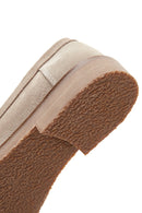 Women's Beige Suede Leather Loafer | Derimod