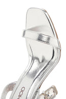 Women's Silver Ankle Strap High Heel Sandals | Derimod