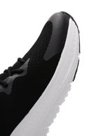 Women's Black Thick Soled Fabric Sneaker | Derimod