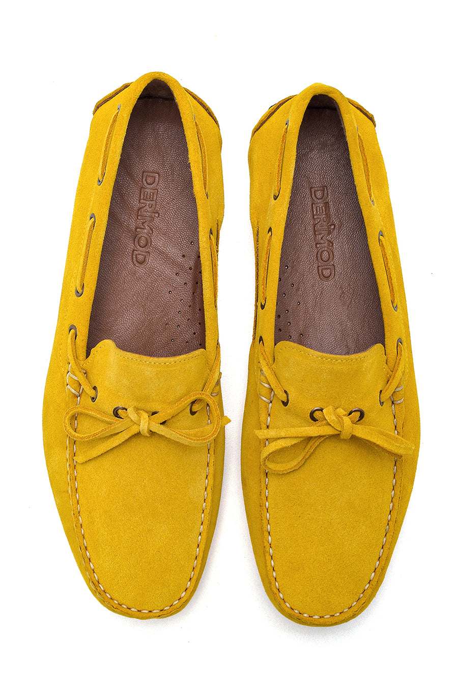Erkek Sarı Süet Deri Casual Loafer