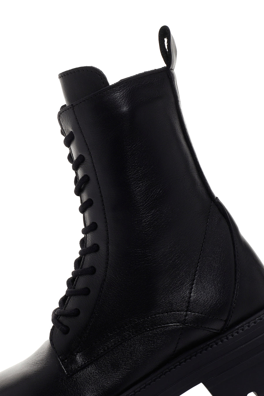 Women's Black Zippered Leather Boots