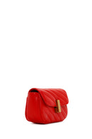 Women's Red Long Strap Quilted Crossbody Bag | Derimod