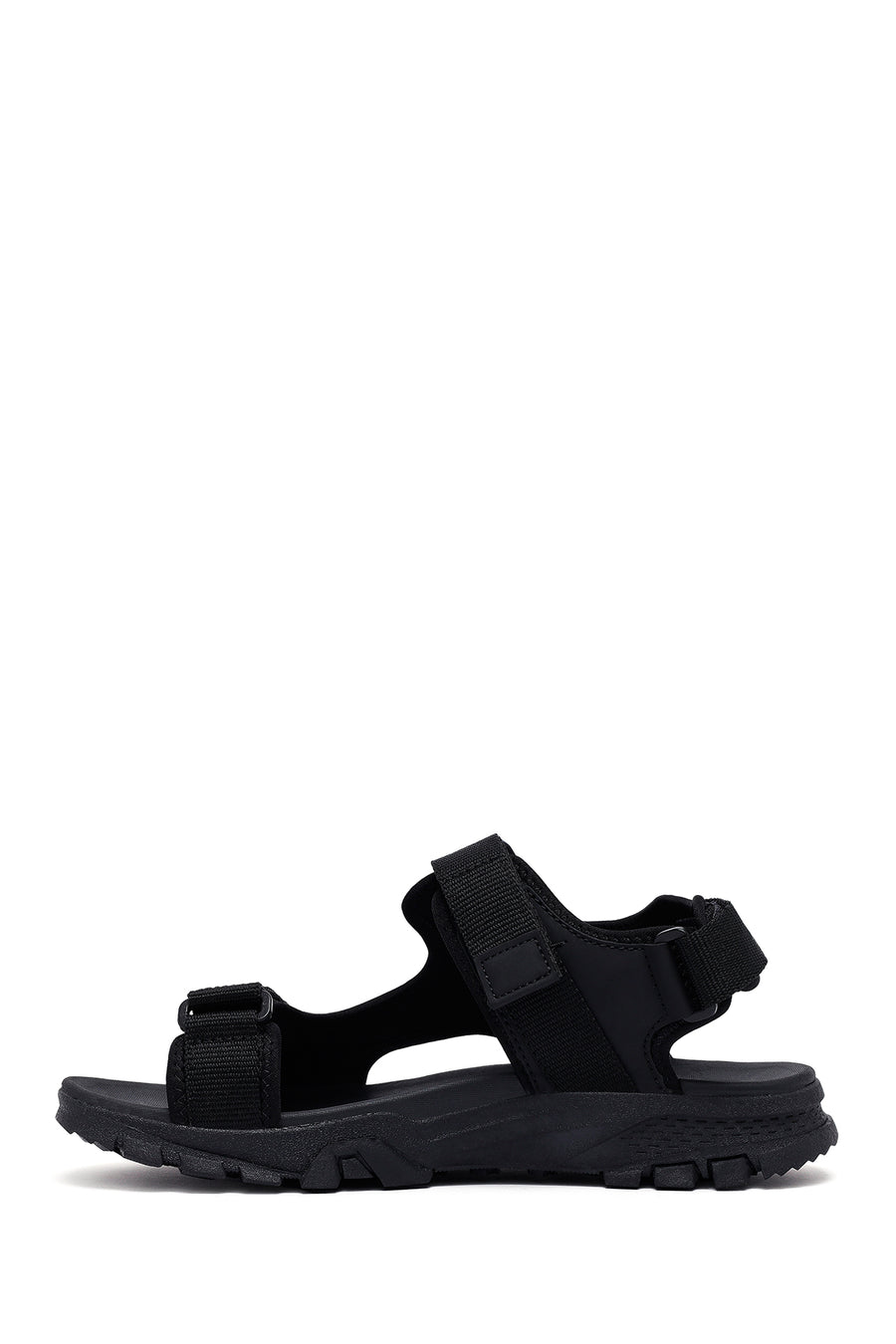 Men's Black Fabric Sandals