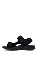 Male Black Fabric Sandal | Derimod