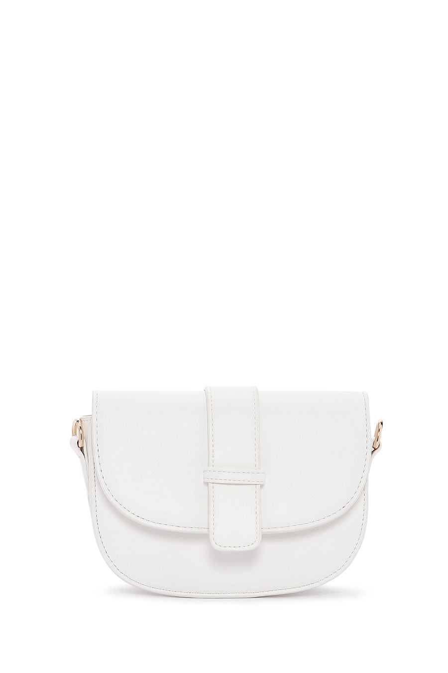 Women's White Long Strap Mini Shoulder Bag