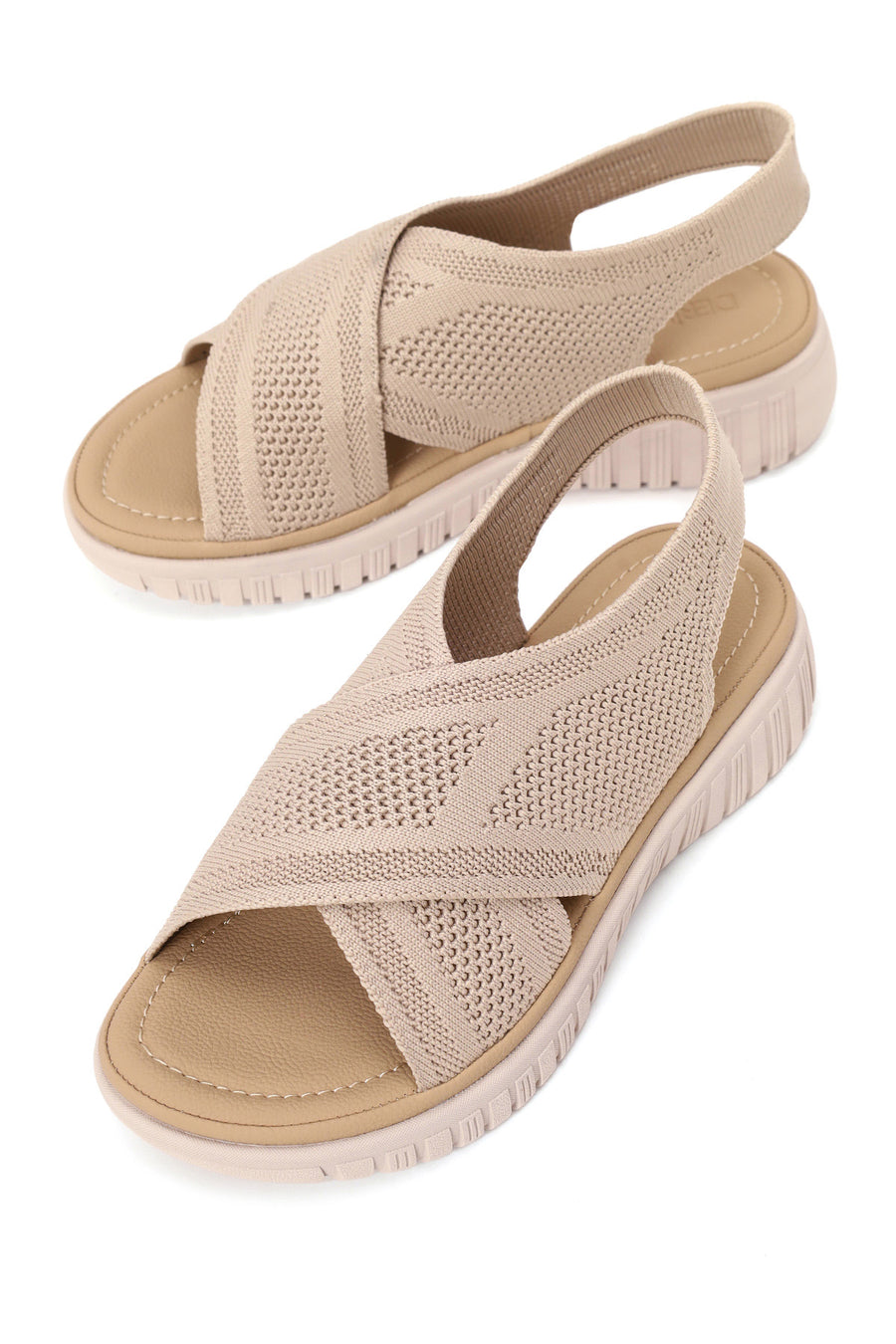 Woman Beige Thick-Soled Comfort Sandal