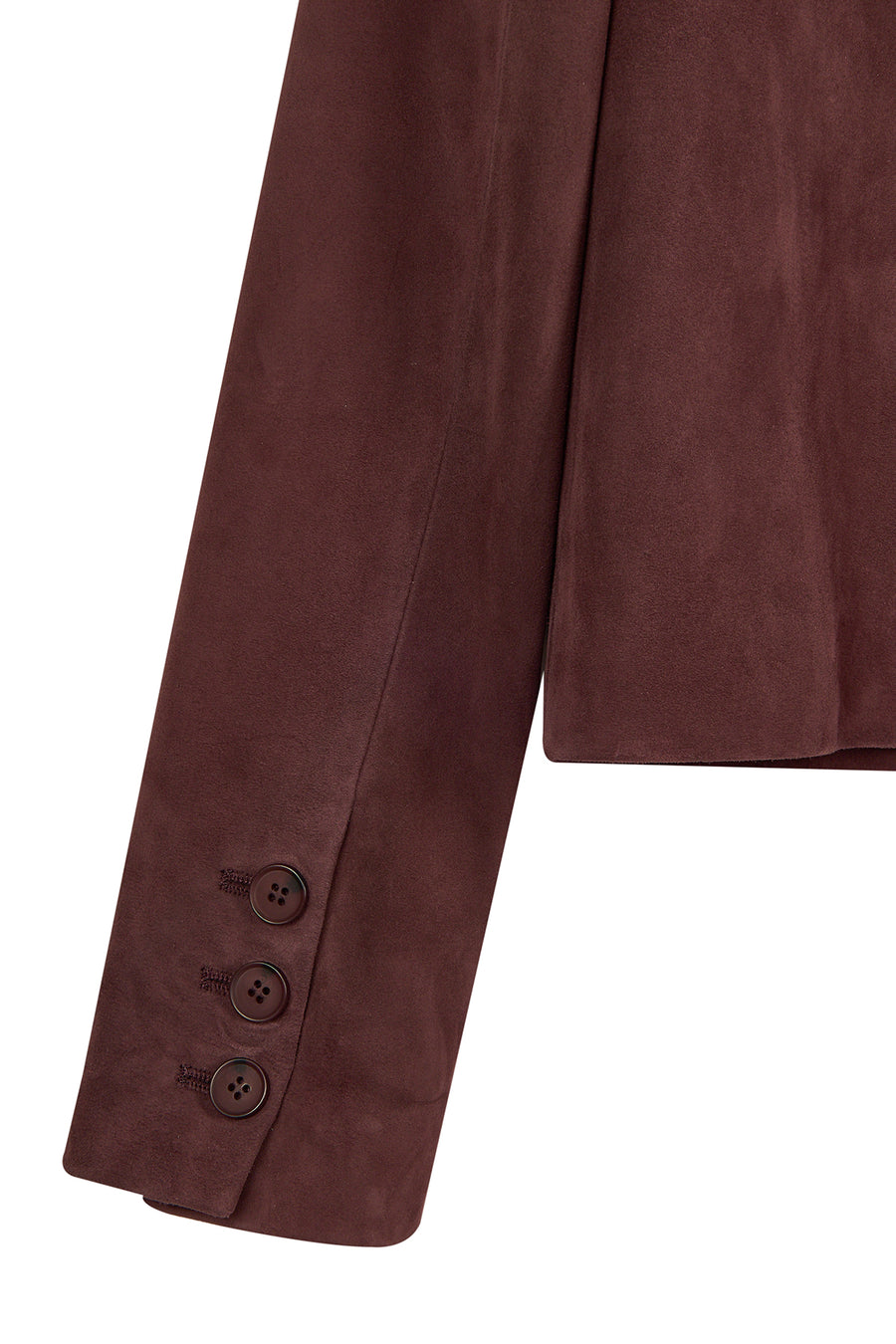 Cassandra Woman Burgundy Slim-Fit Suede Leather Jacket