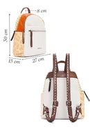 Women's Beige Faux Leather Backpack | Derimod