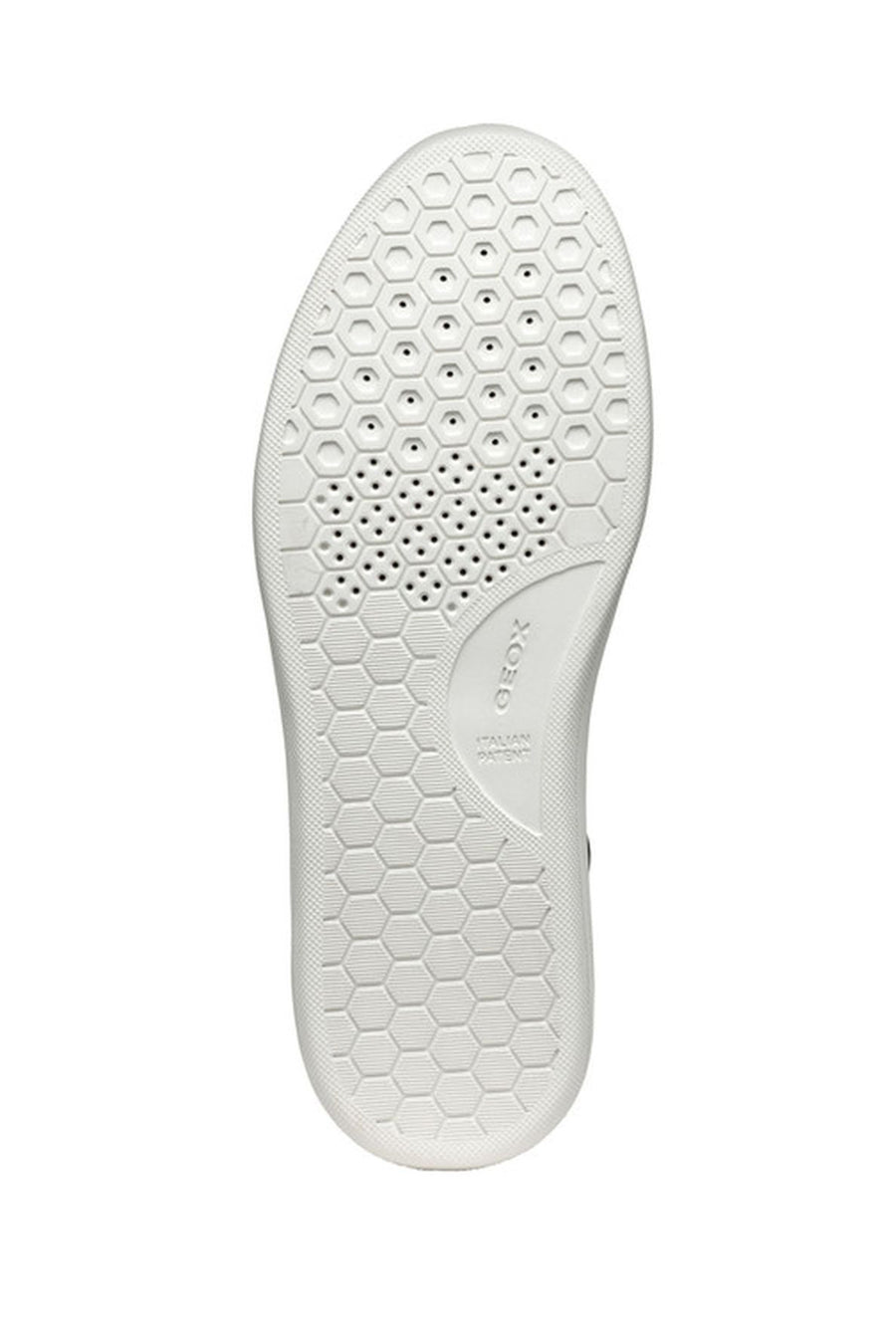 Geox Men's White Deiven Lace-up Leather Casual Sneaker