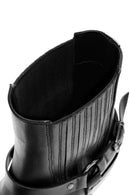 Women's Black Heeled Leather Cowboy Boots | Derimod