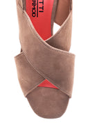 Women's Leather Suede Gritti For Derimod Sandals | Derimod