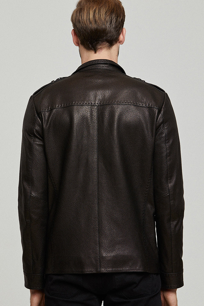 Moreno Men's Black Sports Blazer Leather Jacket
