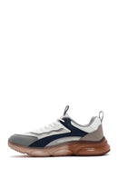 Men's Navy Blue Thick Soled Sneaker | Derimod