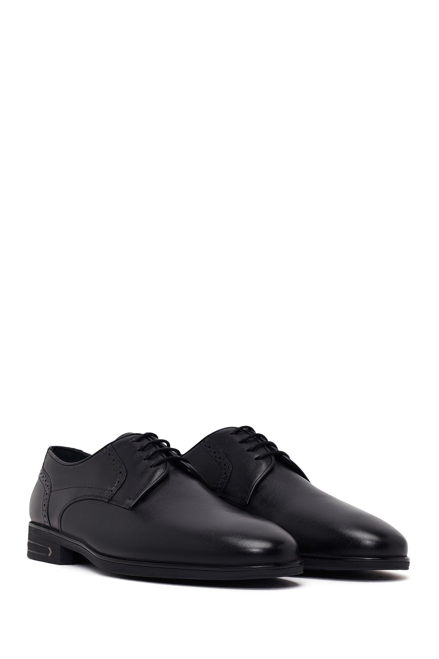 Male Black Lace-up Leather Casual Shoes