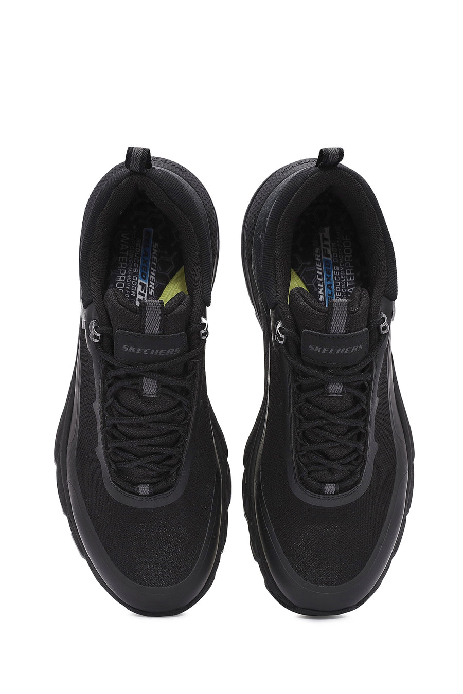 Skechers Erkek Siyah Bağcıklı Kalın Tabanlı Sneaker
