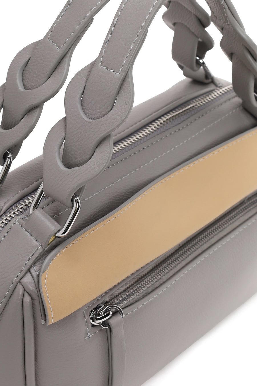 Woman Gray Long-Strap Shoulder Bag