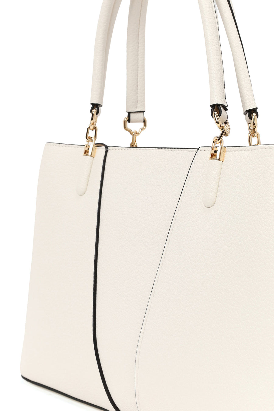 Woman Cream Long-Strap Shoulder Bag
