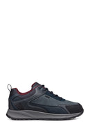 Geox Erkek Lacivert Bağcıklı Deri Sneaker | Derimod