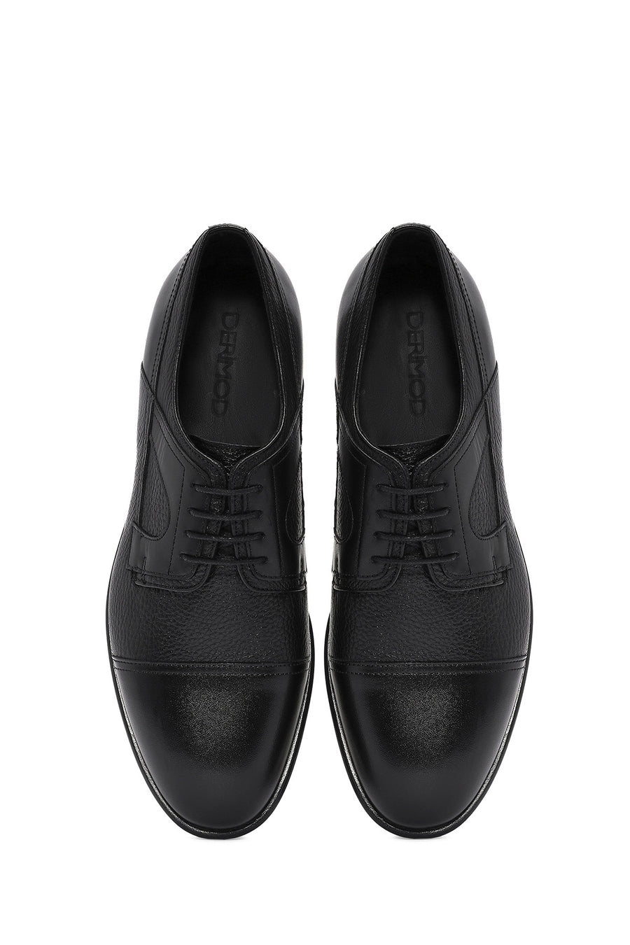 Men's Black Laced Leather Classic Shoes