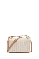 Women's Cream Long Strap Straw Handle Bag | Derimod