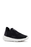 Derimod Zero Women's Black Thick Soled Fabric Sneaker | Derimod