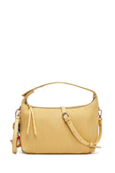 Women's Yellow Long Strap Accessory Detailed Printed Handbag | Derimod