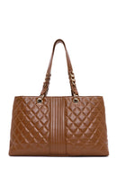 Women's Tan Quilted Shoulder Bag | Derimod