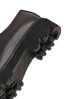 Woman Black Lace-Up Thick-Soled Masculine Shoes | Derimod