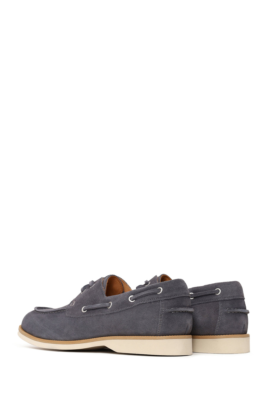 Male Gray Lace-Up Suede Casual Shoes