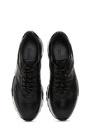 Erkek Siyah Deri Baskılı Sneaker | Derimod