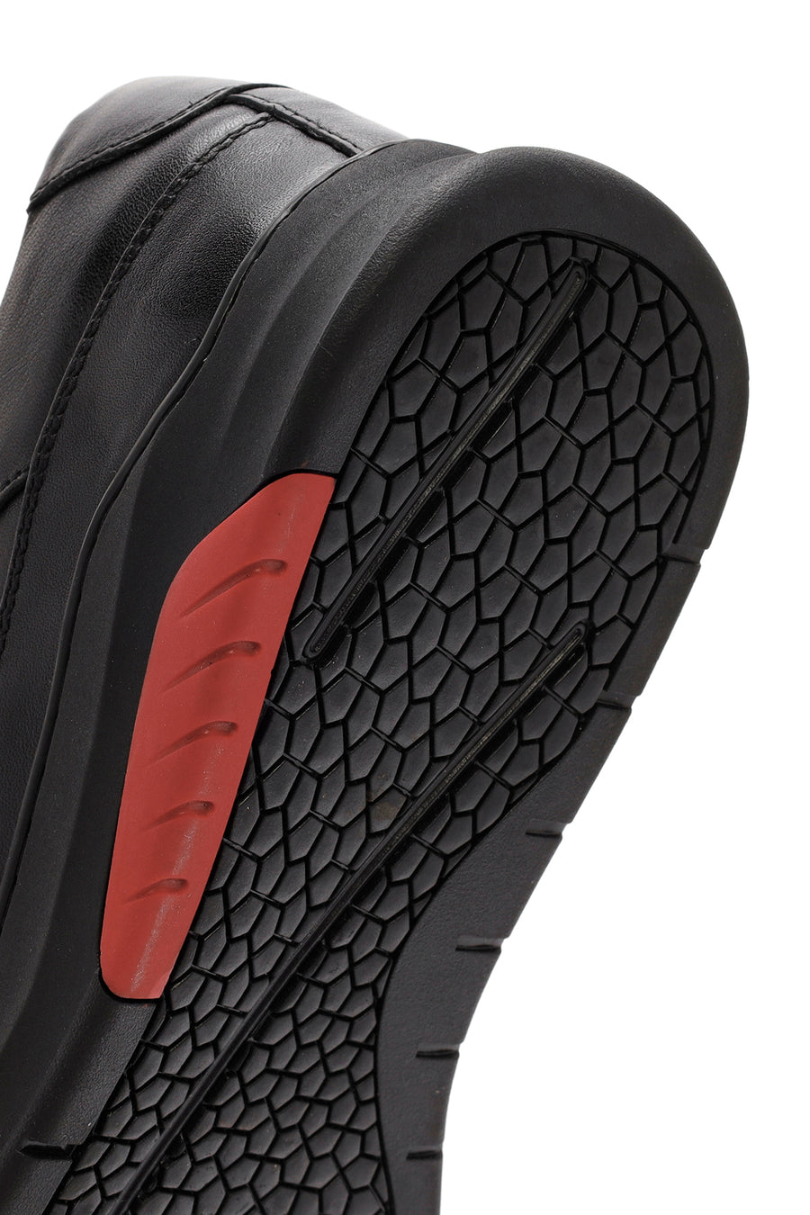 Men's Black Lace-up Leather Sneaker