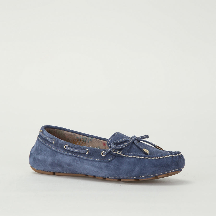 Süet Mavi Kadın Deri Loafer 18SFD280510 | Derimod