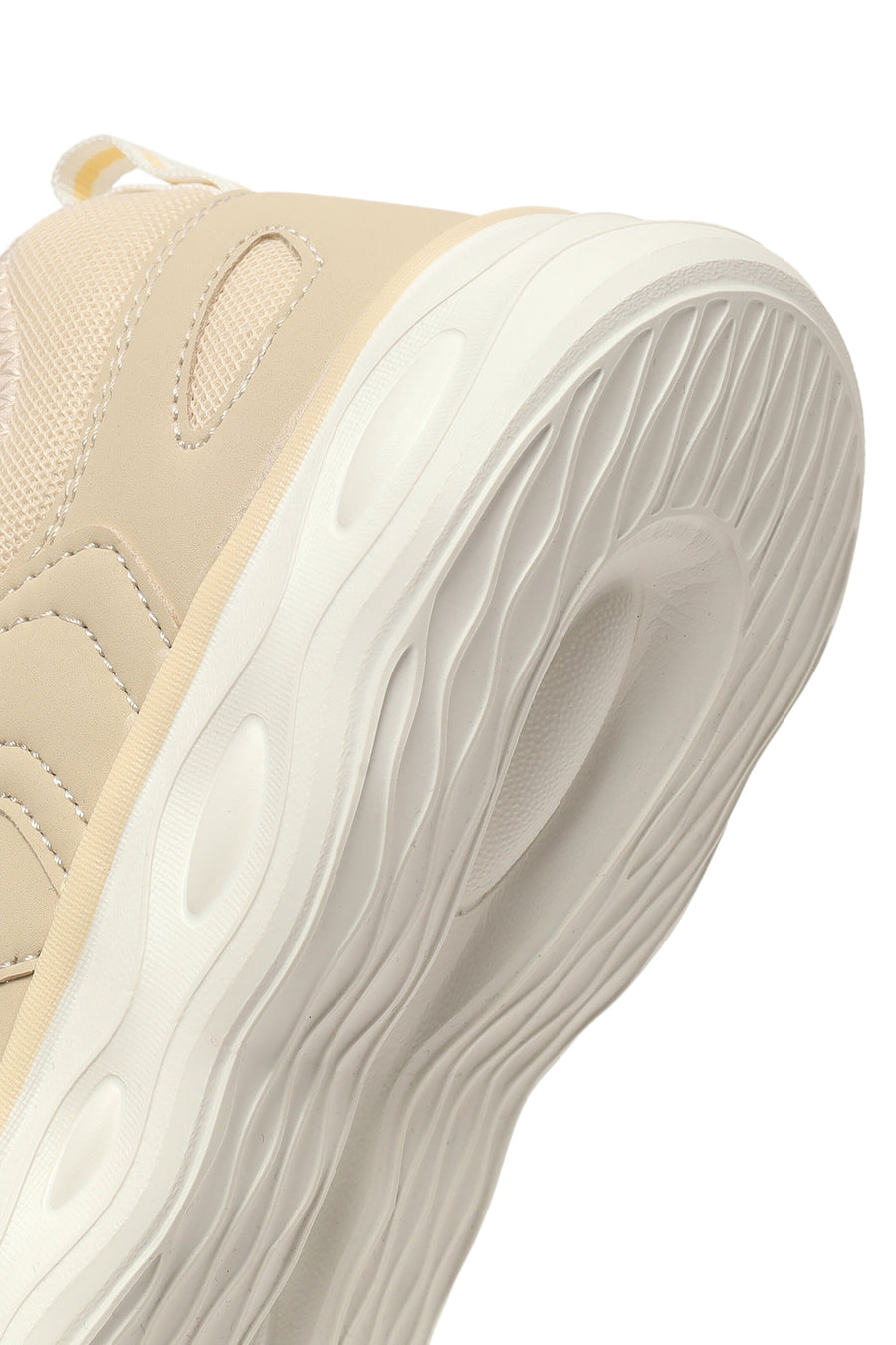 Woman Beige Thick-Soled Sneakers