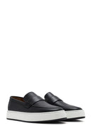 Men's Black Chunky Leather Loafers | Derimod