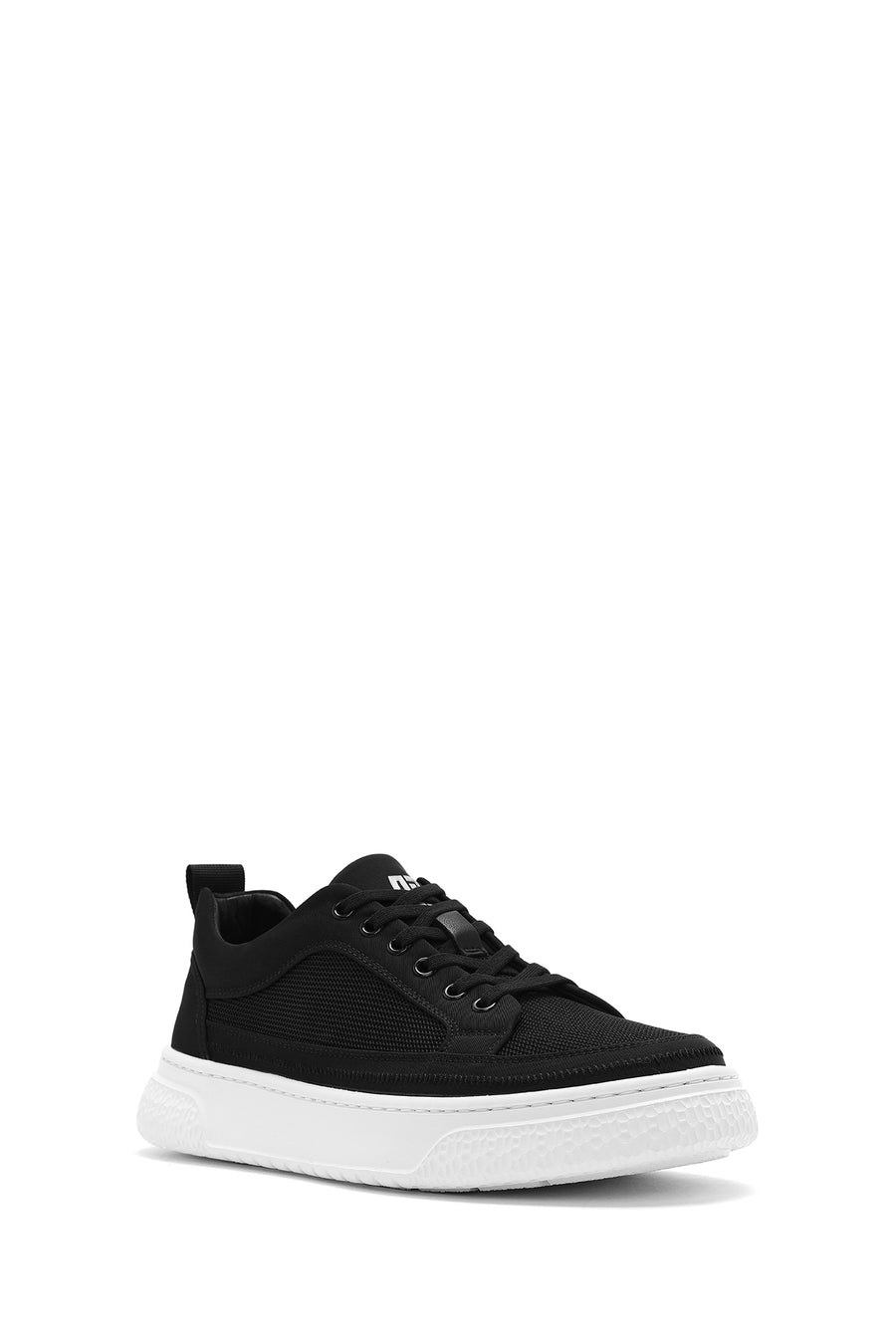 Erkek Siyah Bağcıklı Kalın Tabanlı Sneaker