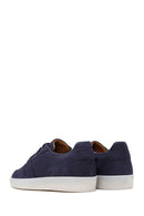 Men's Navy Blue Nubuck Leather Sneaker | Derimod