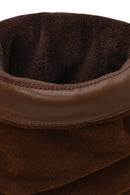 Woman Brown Chunky-Heel Suede Boots | Derimod