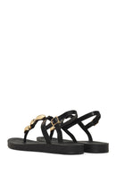 Woman Black Accessory Thong Sandals | Derimod