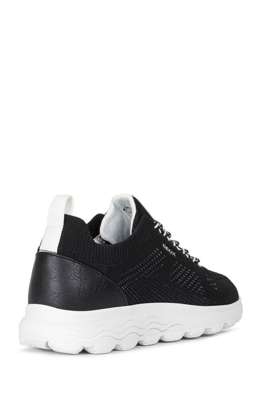 Geox Women's Black Spherica Lace-Up Fabric Sneaker