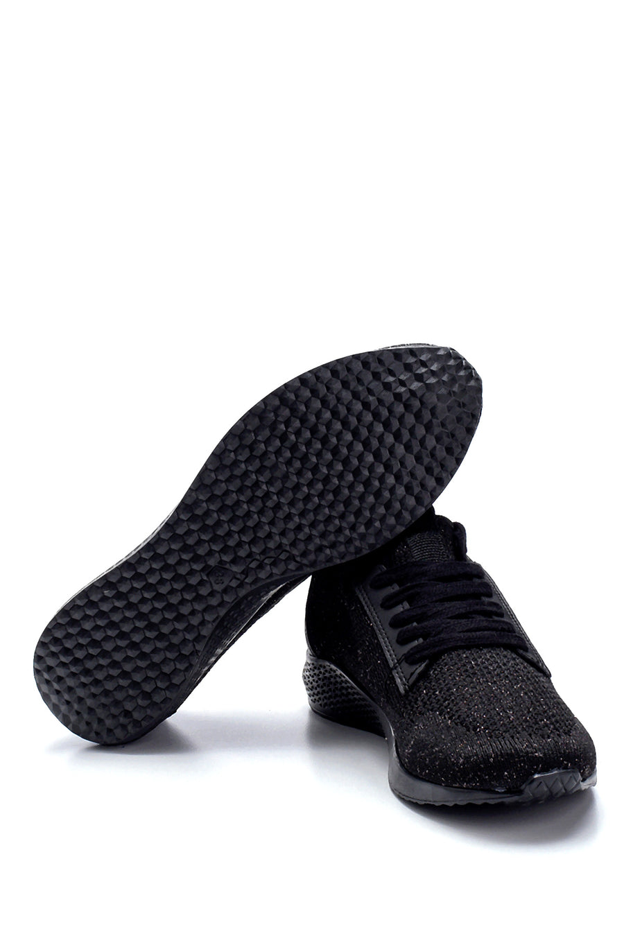 Women's Black Patterned Sneaker