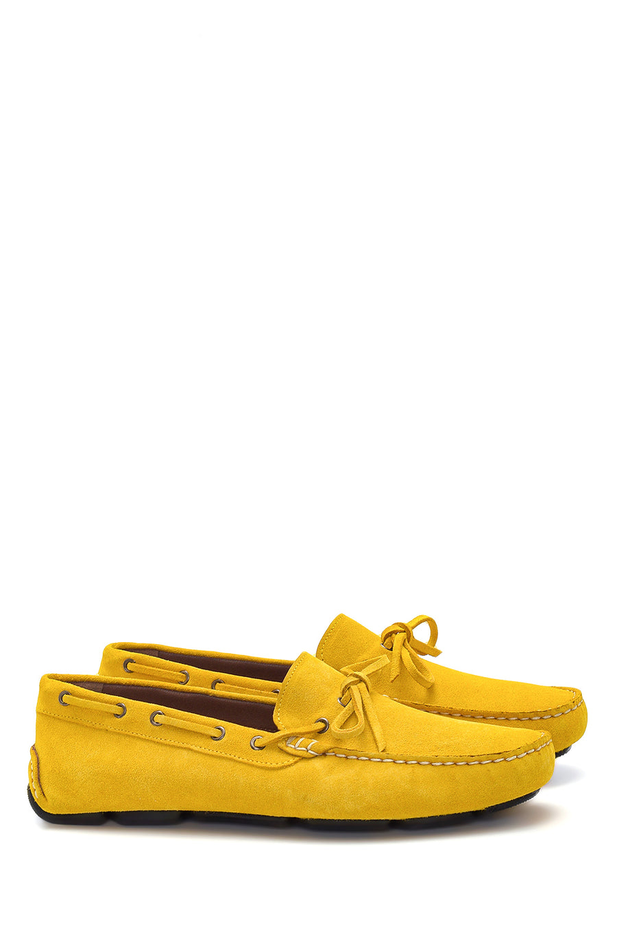 Erkek Sarı Süet Deri Casual Loafer