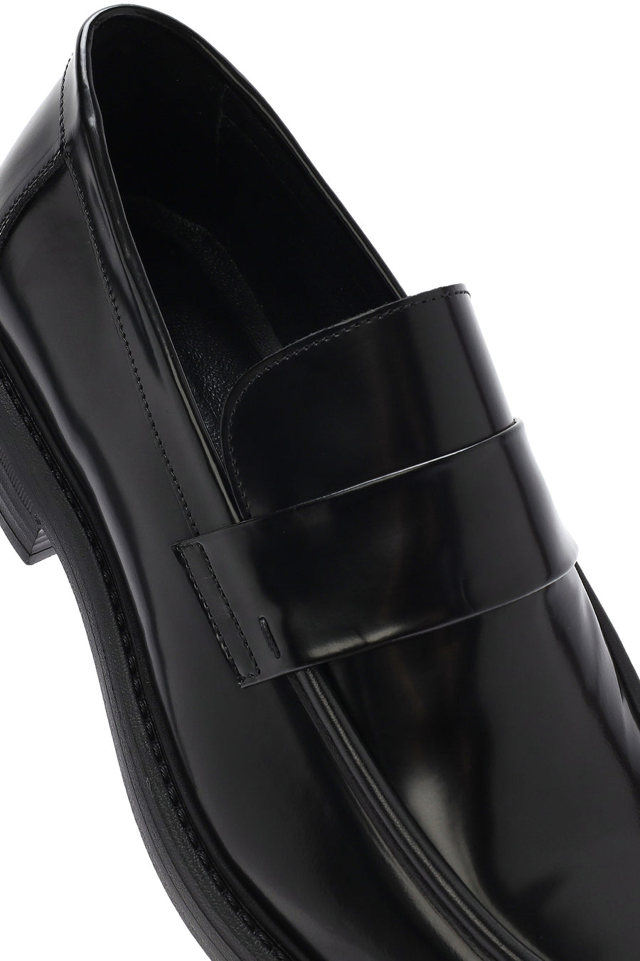 Men's Black Leather Casual Loafer
