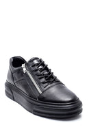 Men's Leather Zipper Detailed Sneaker | Derimod